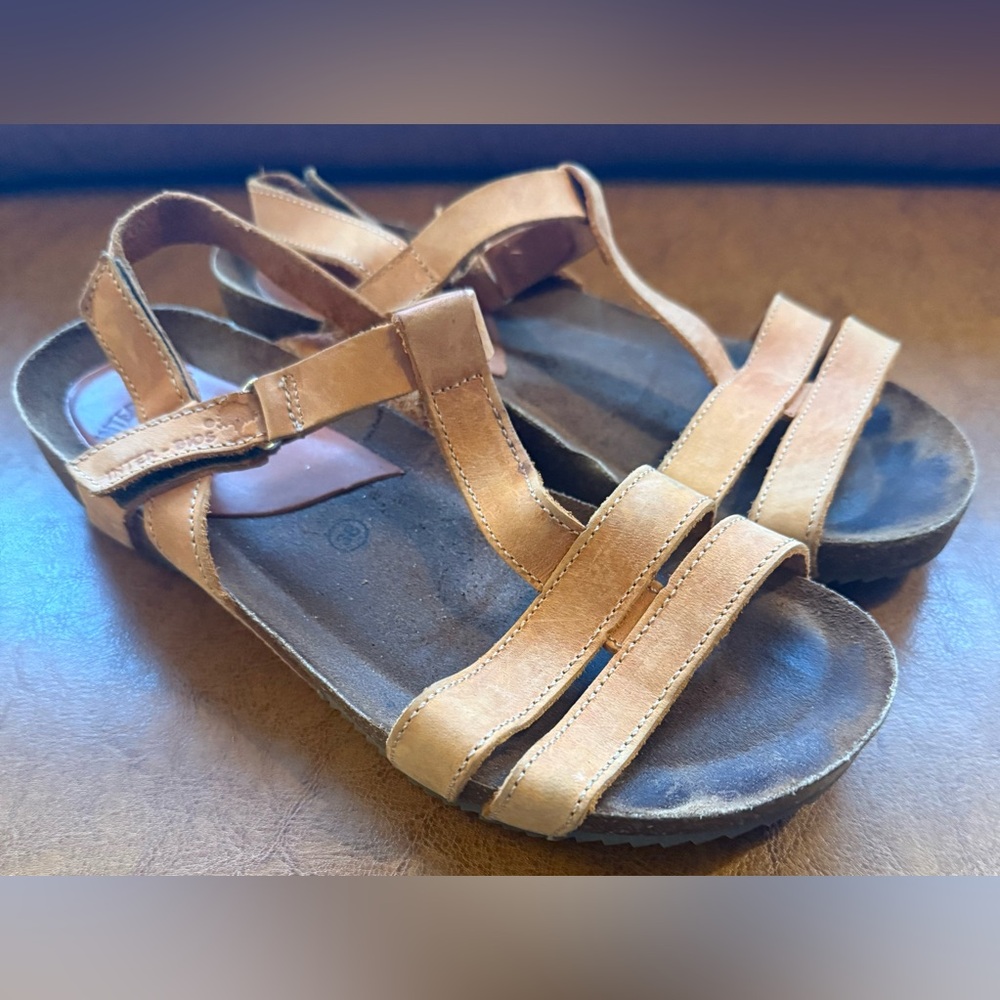 Inter-Bios Bio Leather Strappy Comfort Sandals Women EU 38 US 7–7.5 Spain - Picture 3 of 7
